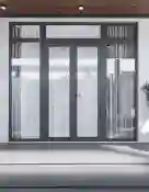 CỬA ĐI NHÔM 2 CÁNH MỞ QUAY TRONG