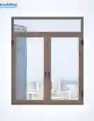 CỬA SỔ NHÔM 2 CÁNH MỞ QUAY TRONG