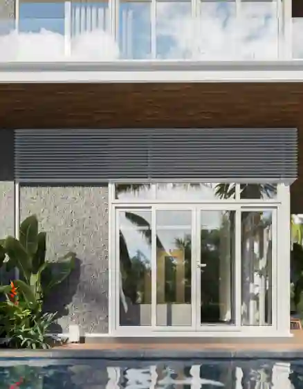CỬA ĐI uPVC 4 CÁNH XẾP TRƯỢT