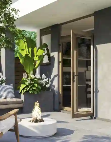 CỬA ĐI uPVC 2 CÁNH MỞ QUAY NGOÀI