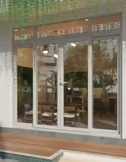 CỬA ĐI uPVC 4 CÁNH XẾP TRƯỢT