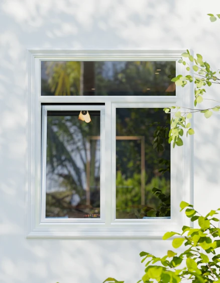 CỬA SỔ uPVC 2 CÁNH MỞ QUAY LẬT TRONG