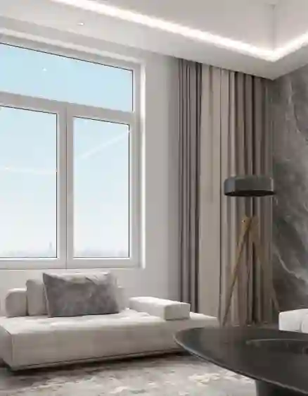 CỬA SỔ uPVC 2 CÁNH MỞ QUAY LẬT TRONG
