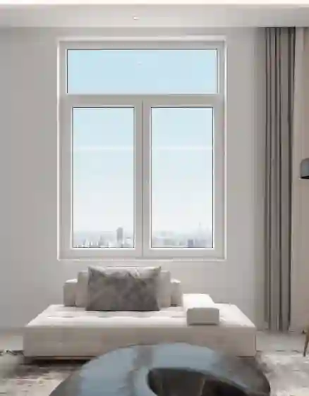 CỬA SỔ uPVC 2 CÁNH MỞ QUAY LẬT TRONG