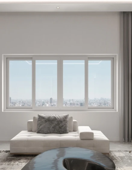 CỬA SỔ MỞ TRƯỢT uPVC 4 CÁNH