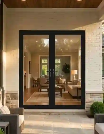 CỬA ĐI uPVC 2 CÁNH MỞ QUAY NGOÀI