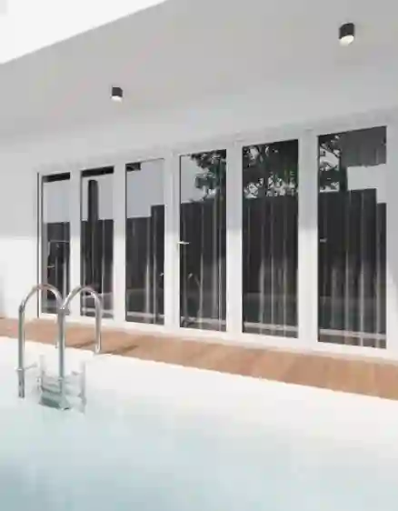 CỬA ĐI uPVC 6 CÁNH XẾP TRƯỢT