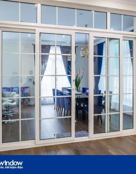 CỬA ĐI uPVC 4 CÁNH TRƯỢT