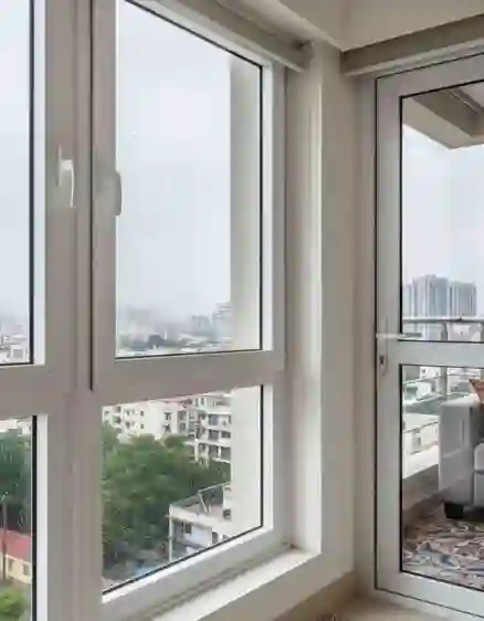 CỬA SỔ uPVC 2 CÁNH MỞ QUAY LẬT TRONG