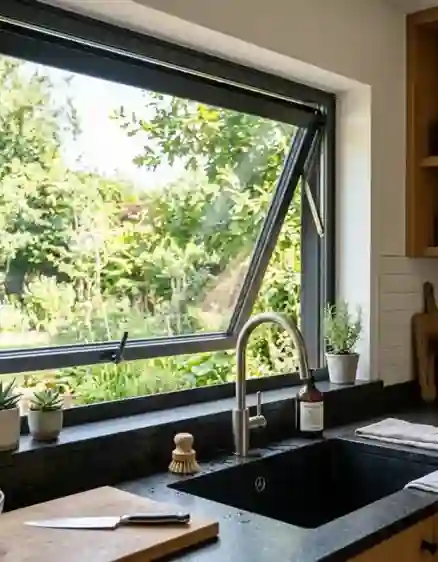 CỬA SỔ uPVC MỞ HẤT
