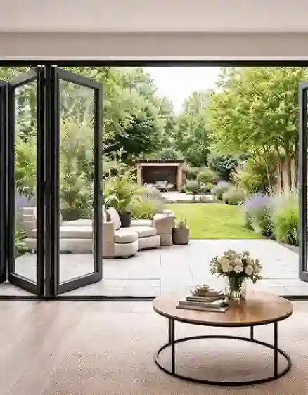 CỬA ĐI uPVC 4 CÁNH XẾP TRƯỢT