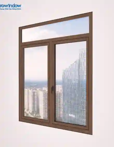 CỬA SỔ NHÔM 2 CÁNH MỞ QUAY NGOÀI