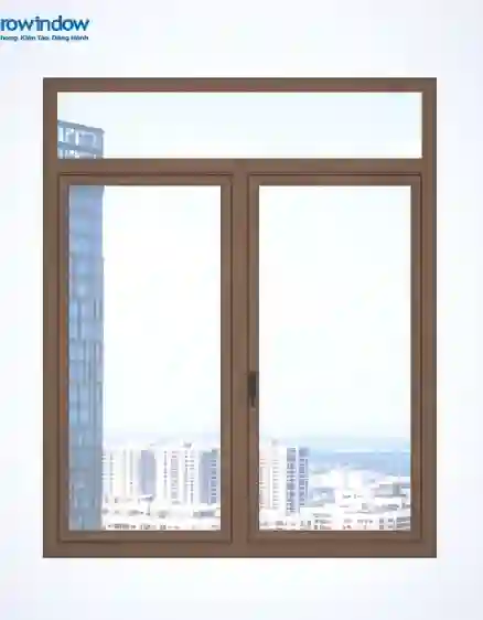 CỬA SỔ NHÔM 2 CÁNH MỞ QUAY NGOÀI