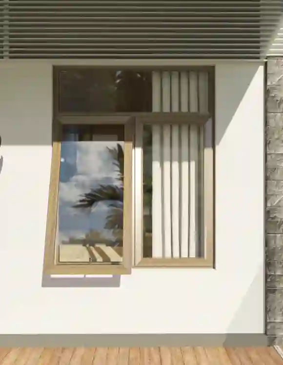 CỬA SỔ uPVC MỞ HẤT