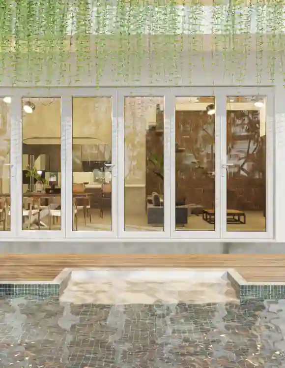 CỬA ĐI uPVC 6 CÁNH XẾP TRƯỢT