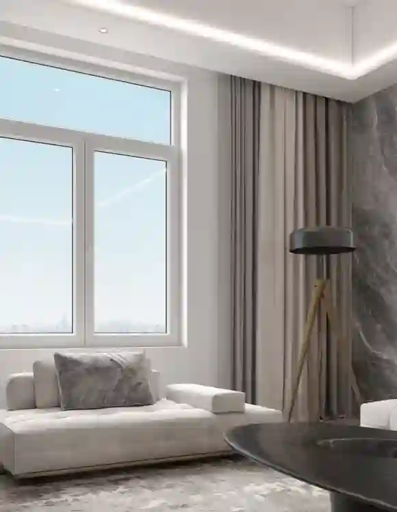 CỬA SỔ uPVC 2 CÁNH MỞ QUAY LẬT TRONG