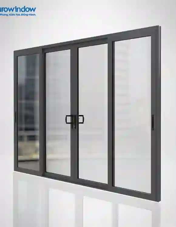 CỬA ĐI NHÔM 4 CÁNH MỞ TRƯỢT