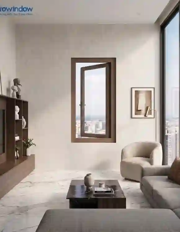 CỬA SỔ NHÔM 1 CÁNH MỞ QUAY NGOÀI