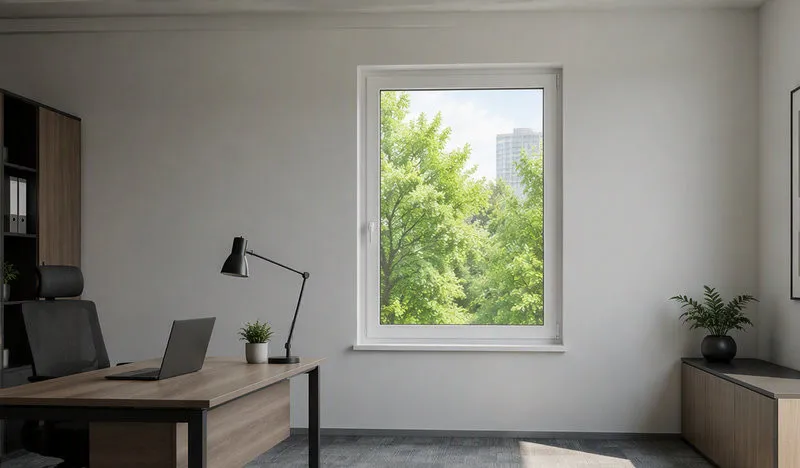 Cửa sổ uPVC 1 cánh mở quay ngoài