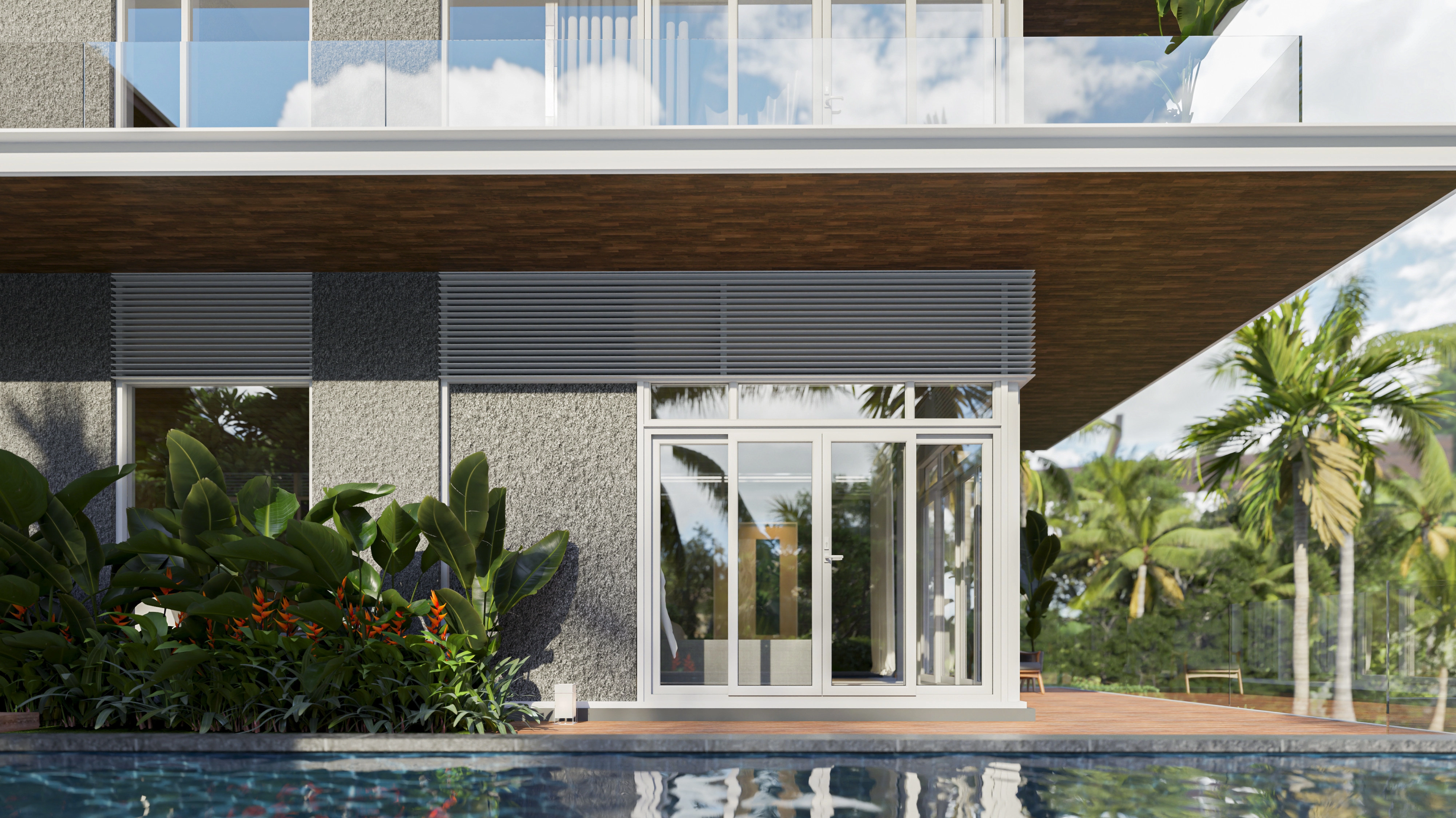 CỬA ĐI uPVC 4 CÁNH XẾP TRƯỢT