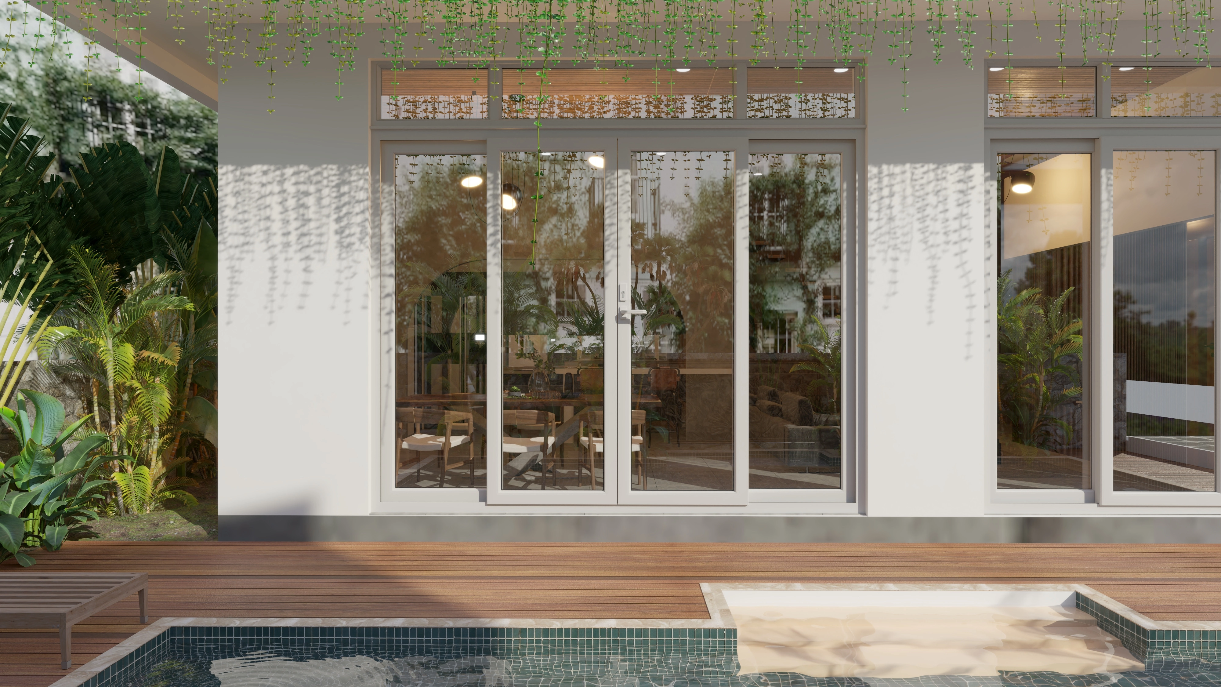Cửa đi uPVC 4 cánh xếp trượt 