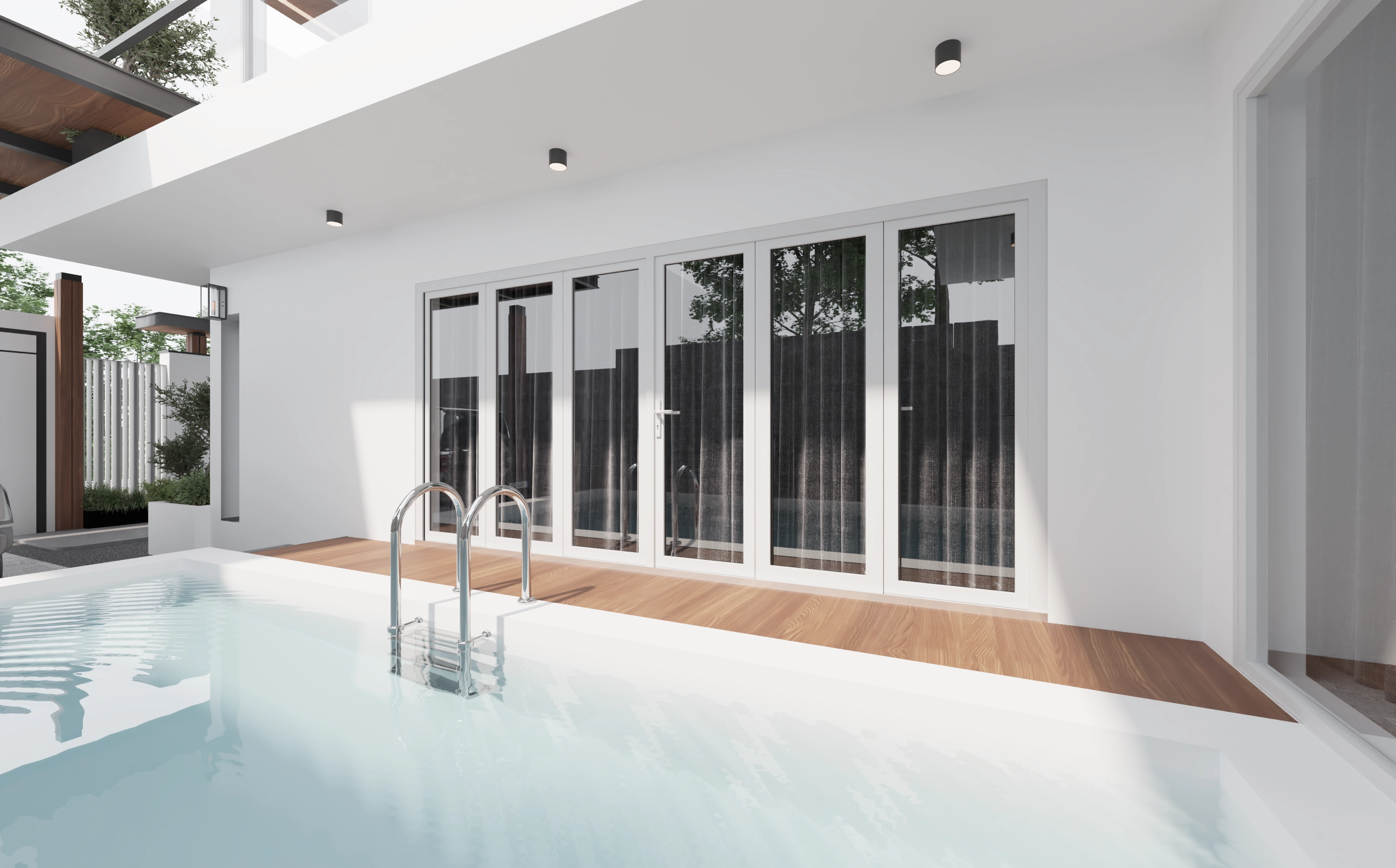 CỬA ĐI uPVC 6 CÁNH XẾP TRƯỢT
