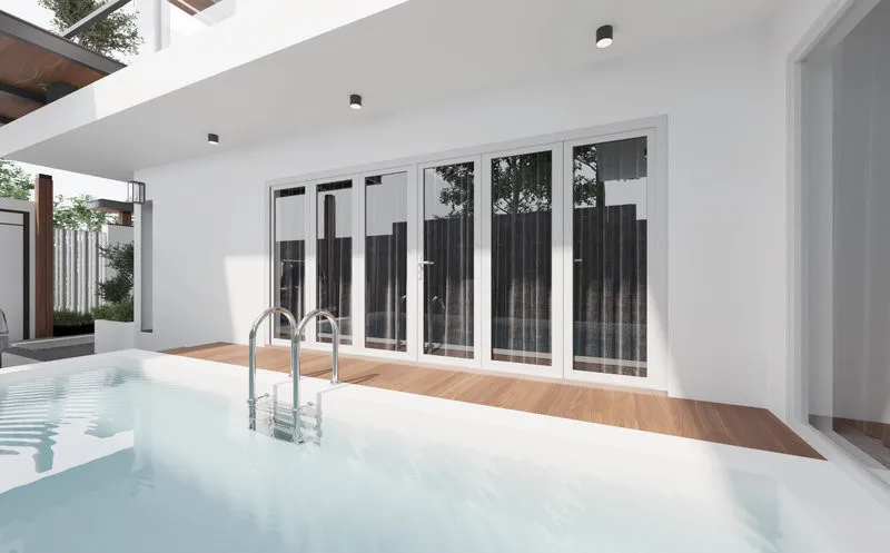 CỬA ĐI uPVC 6 CÁNH XẾP TRƯỢT