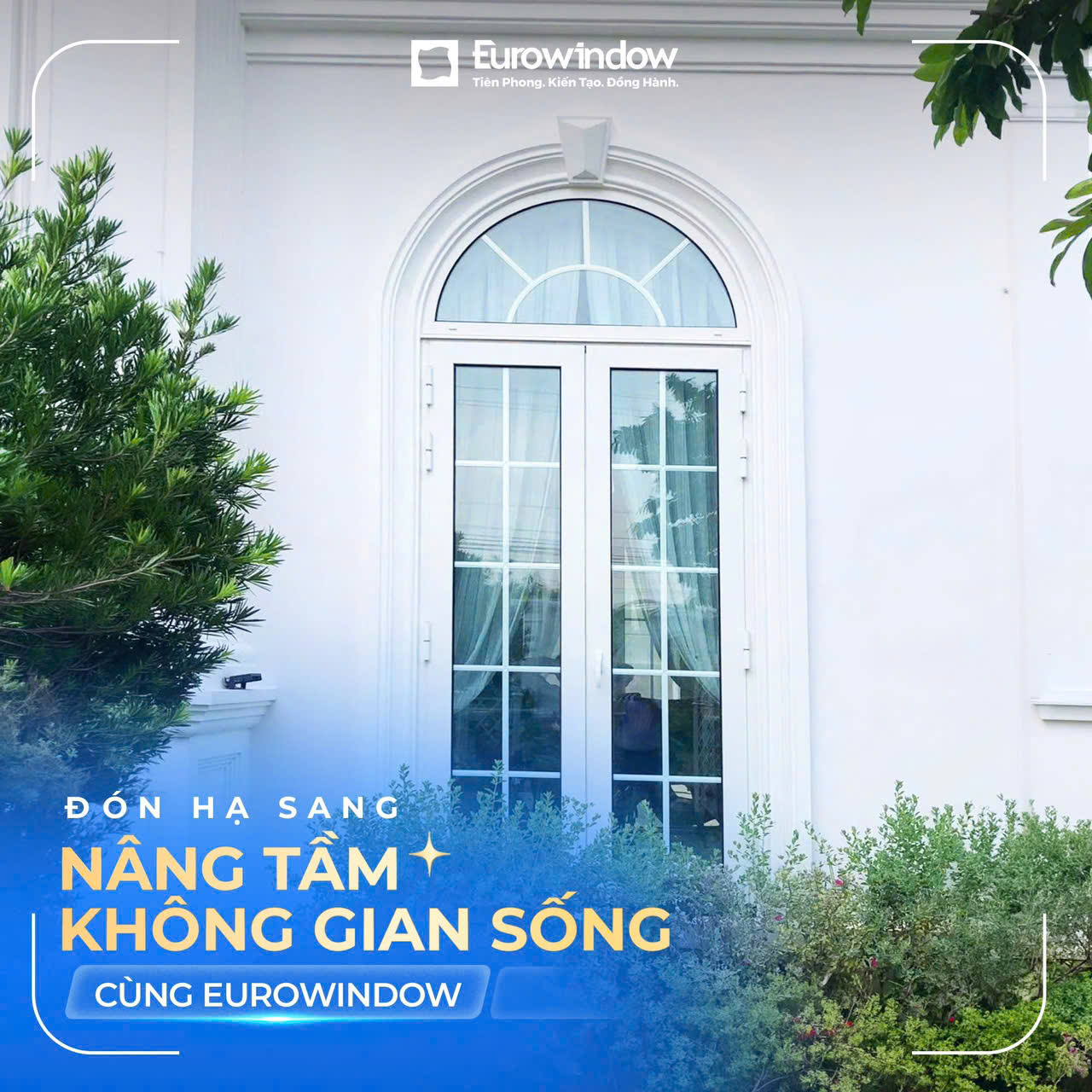 Cửa nhôm Eurowindow uốn vòm